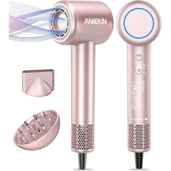Hair Dryer, High-Speed Ionic Low Noise Blow Dryer with Brushless Motor for Fast - Picture 1 of 14